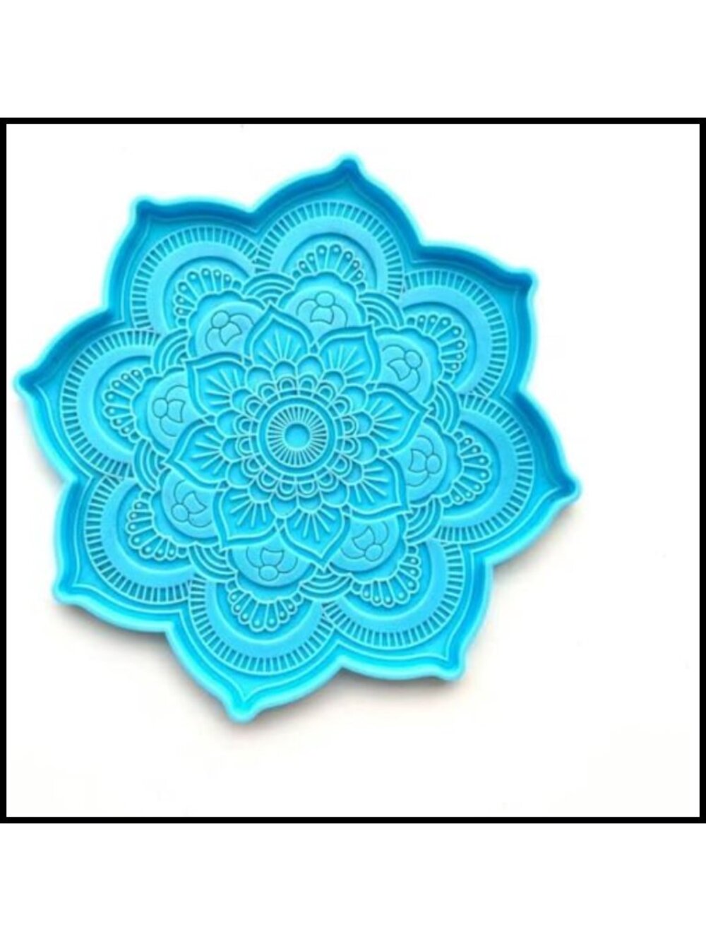 Silicone Resin Mold Mandala Coaster DIY Crafts Home Decor Casting Tool